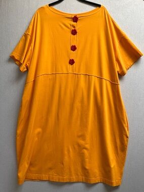 Ischiko Floral Button Oversized Lagenlook Tunic Dress OS